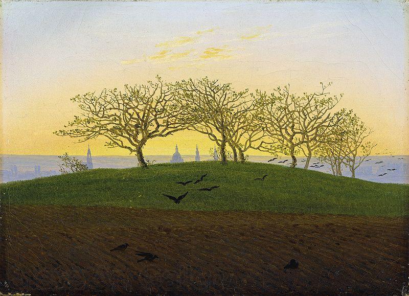 Caspar David Friedrich Hill and Ploughed Field near Dresden Spain oil painting art